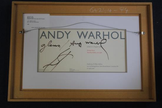 Andy Warhol (1928-1987) overall 7 x 14in.